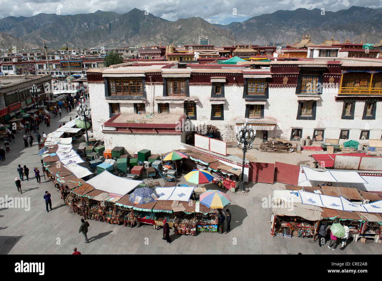 Tibetischen Buddhismus, Jokhang-Kloster, Heiligen Weg des Barkhor, Altstadt, Himalaya Range, Zentral-Tibet, Lhasa, Ue-Tsang Stockfoto