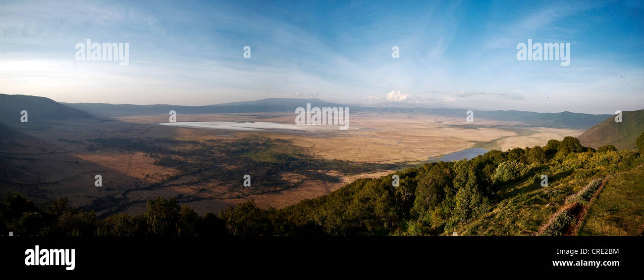 Ngorongoro Crater in Tansania, der weltweit größte Caldera, Tansania Stockfoto