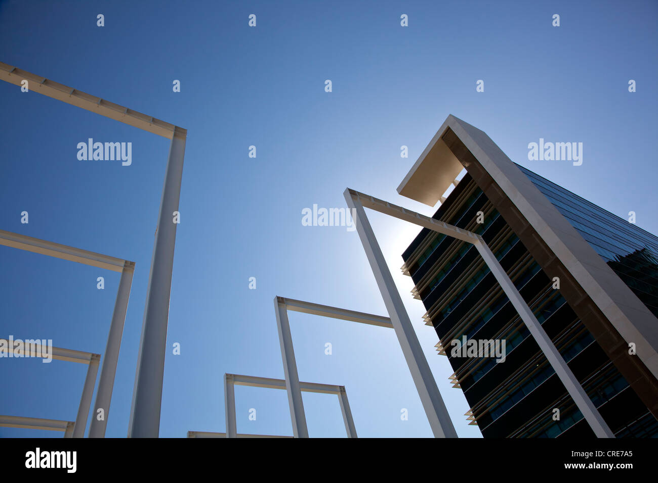 Moderne Architektur, auf dem Gelände der Parque Das Nacoes, Website der World Expo 98 in Lissabon, Portugal, Europa Stockfoto