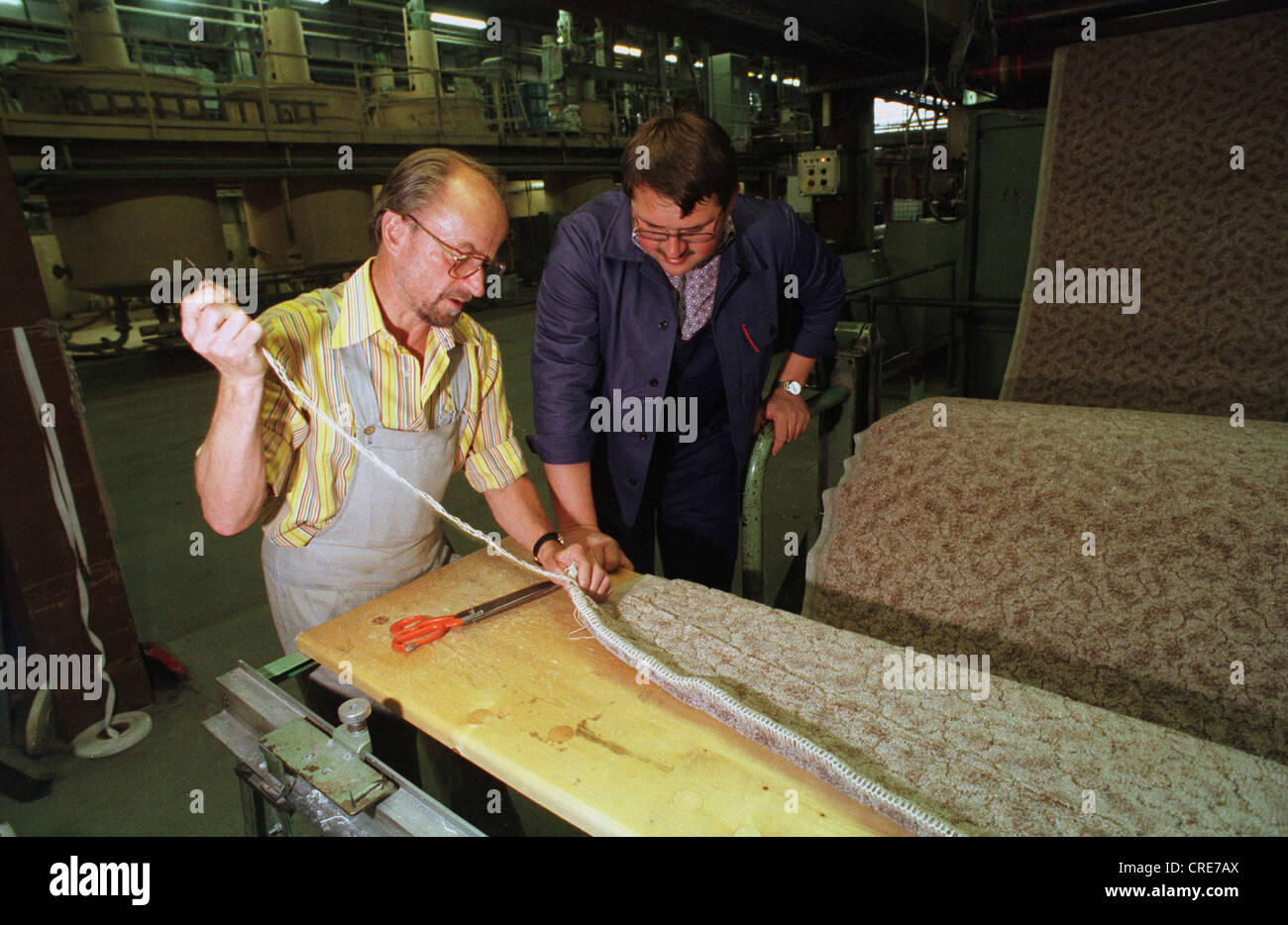 Halbmond Teppichwerke Oelsnitz Deutschland Stockfoto Bild