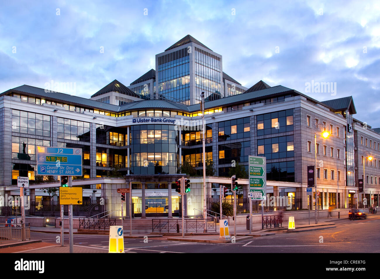 Hauptsitz der Ulster Bank Gruppe im Bankenviertel in Dublin, Irland, Europa Stockfoto