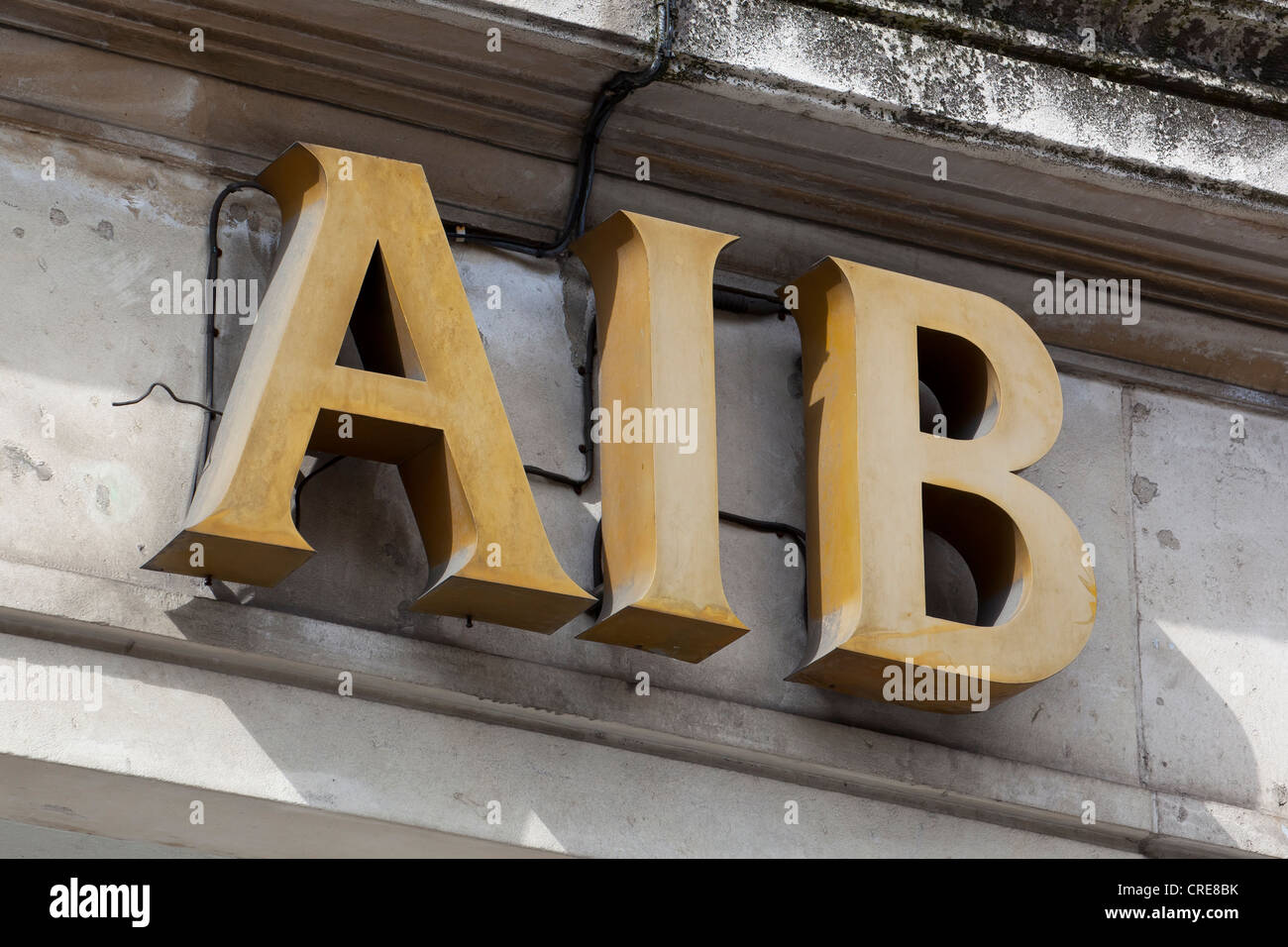 Logo der Allied Irish Bank, AIB, Dublin, Irland, Europa Stockfoto