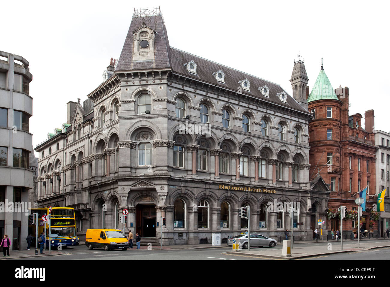 Gebäude der National Irish Bank, NIB, Dame Street, Dublin, Irland, Europa Stockfoto