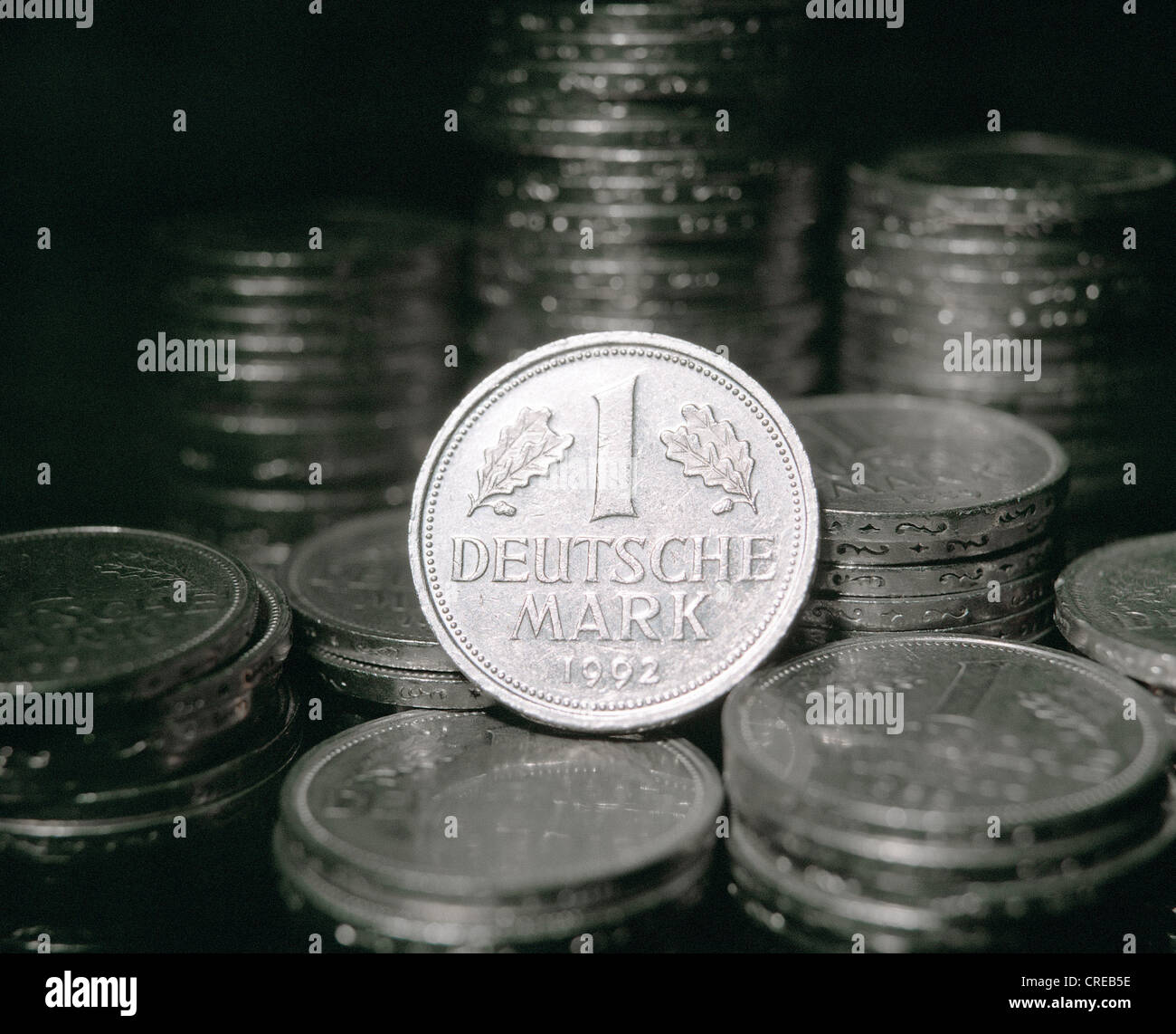 DM-Stücke, die Deutsche Mark Stockfoto