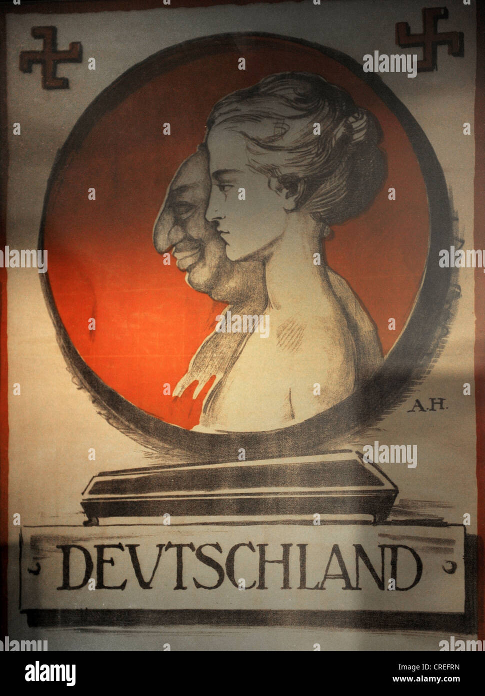 Nazismus. Deutschland. des 20. Jahrhunderts. Plakat anti-Semitic der NSDAP, 1920 (Reproduktion). Jüdisches Museum Berlin. Deutschland. Stockfoto
