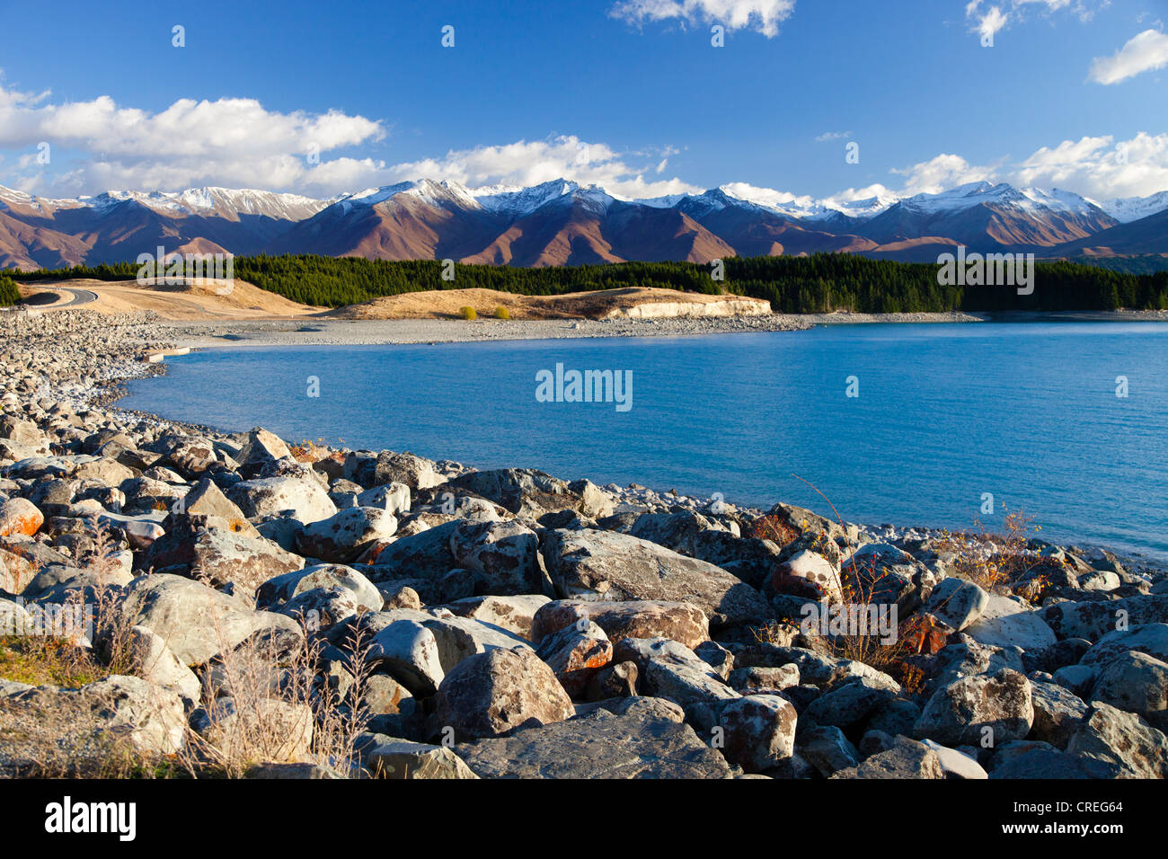 Lake Pukaki, Süden der Nordinsel Neuseelands 2 Stockfoto