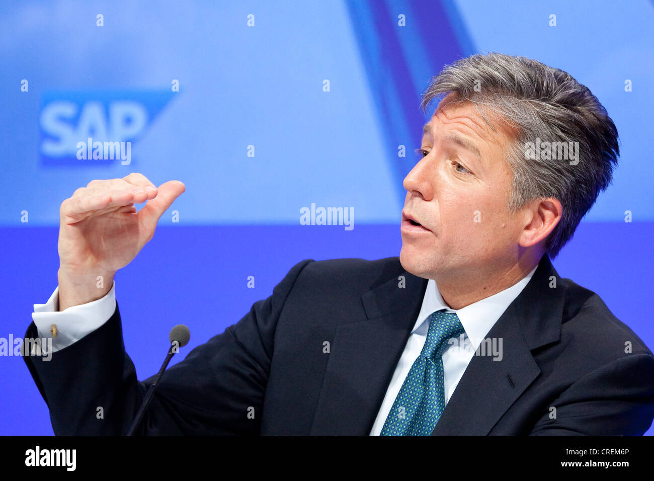Bill McDermott, co-CEO der SAP AG, während der Pressekonferenz am Jahresabschluss der SAP AG am 26.01.2011 in Frankfurt bin Stockfoto