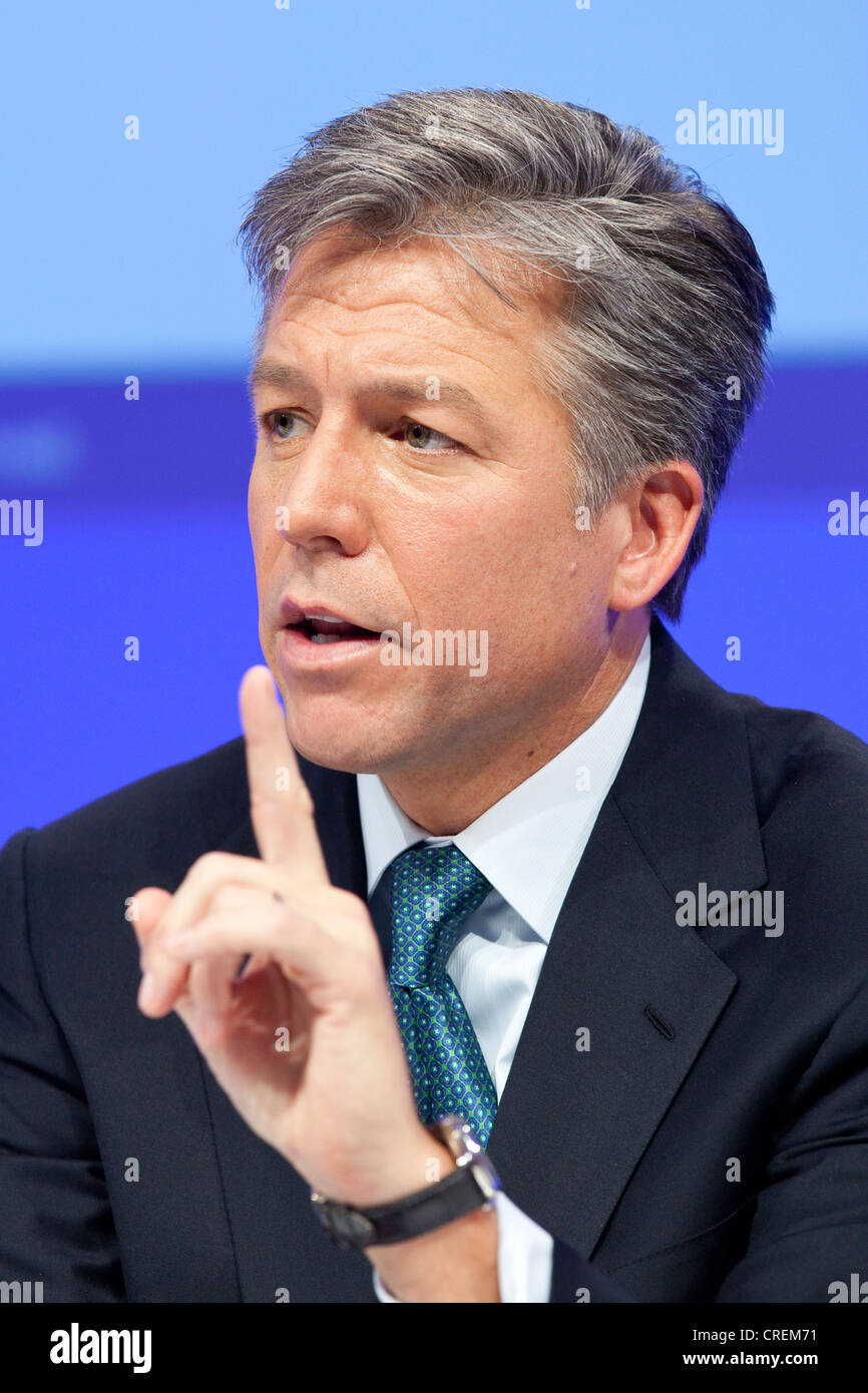 Bill McDermott, co-CEO der SAP AG, während der Pressekonferenz am Jahresabschluss der SAP AG am 26.01.2011 in Frankfurt bin Stockfoto