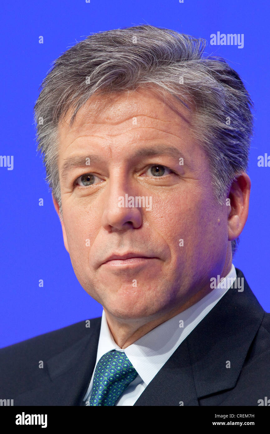 Bill McDermott, co-CEO der SAP AG, während der Pressekonferenz am Jahresabschluss der SAP AG am 26.01.2011 in Frankfurt bin Stockfoto