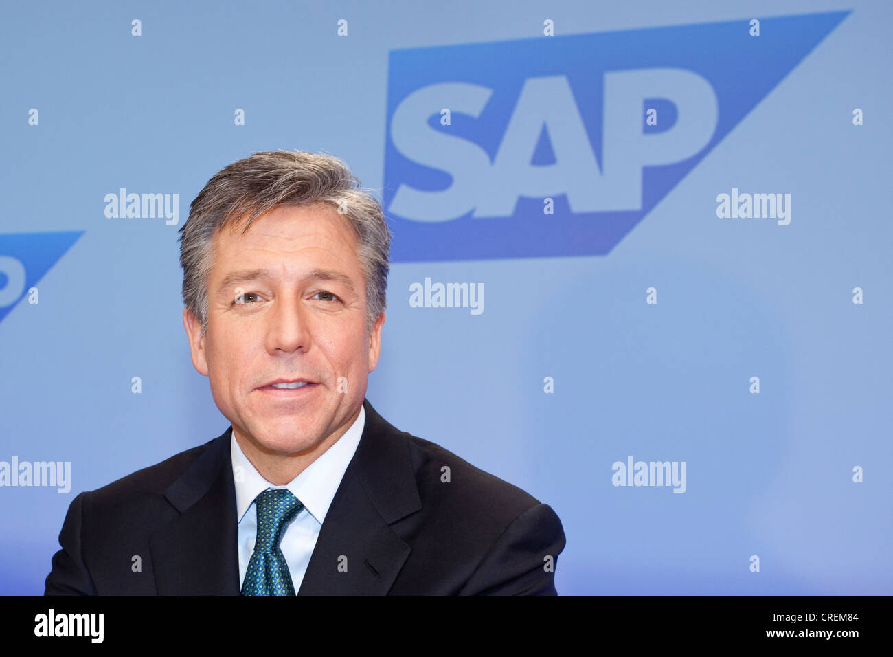 Bill McDermott, co-CEO der SAP AG, während der Pressekonferenz am Jahresabschluss der SAP AG am 26.01.2011 in Frankfurt bin Stockfoto