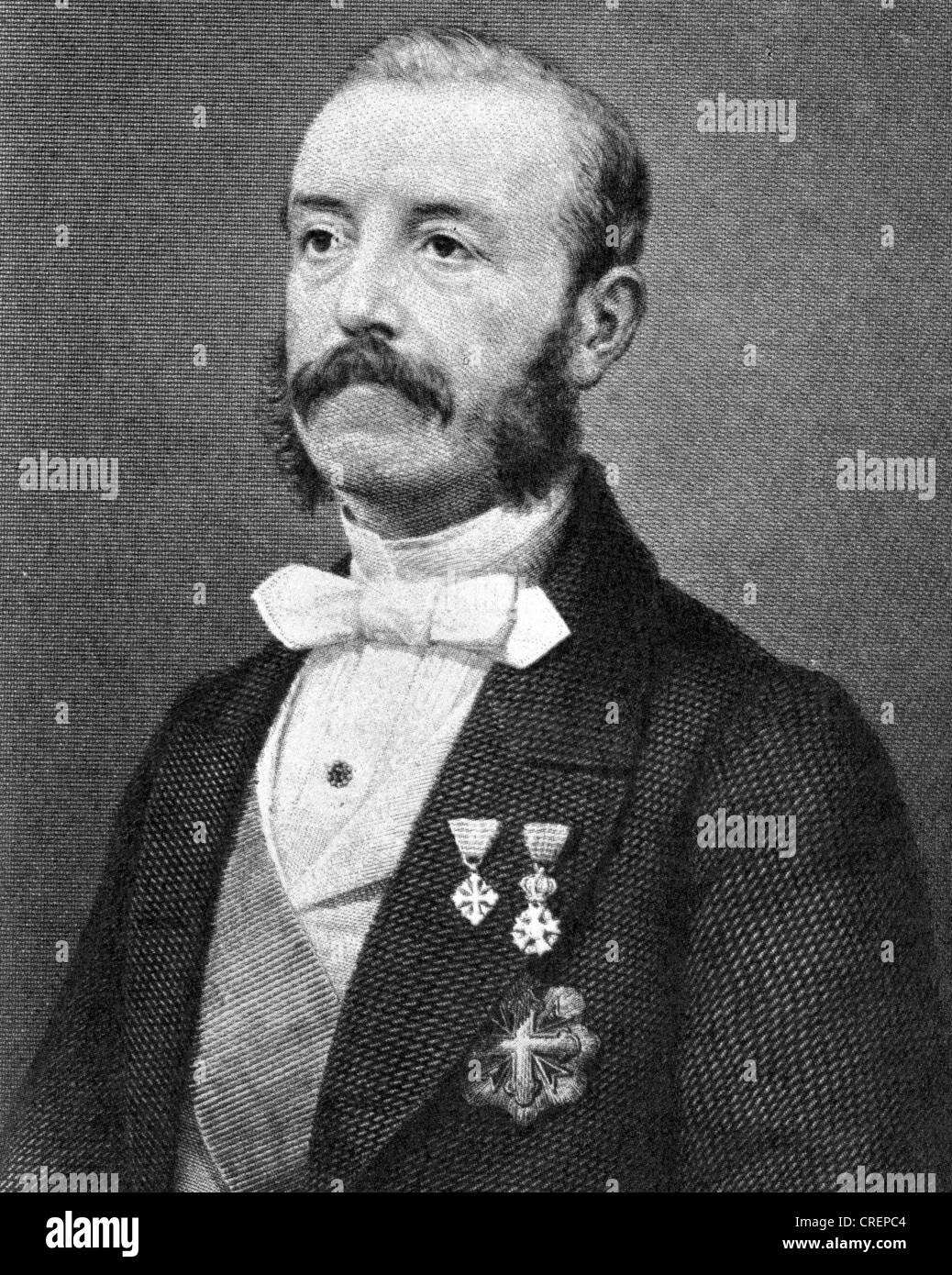 MARCO MIGHETTI (1818-1886) italienische Politiker, der zweimal Premierminister des Vereinigten Italiens war. Stockfoto