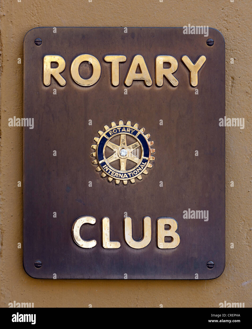 Rotary Club, Zeichen Stockfoto