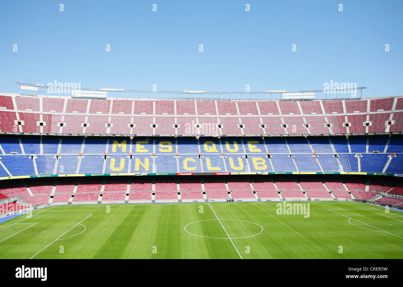 BARCELONA, Spanien APRIL 26: FC Barcelona (Nou Camp) Fußballstadion in Barcelona, Spanien am 26. April 2012 Stockfoto