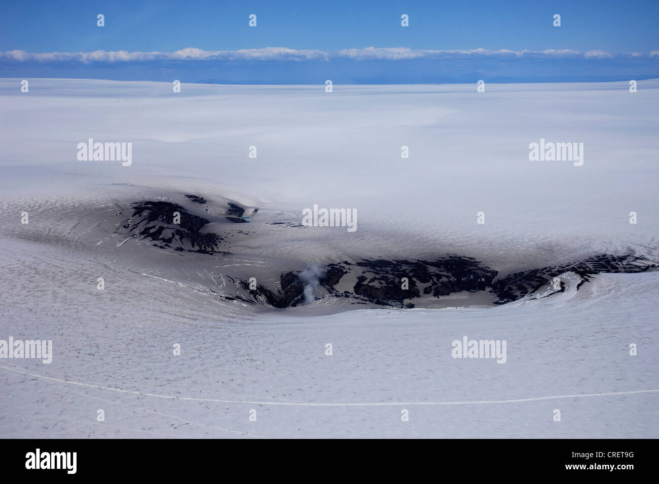 Die vulkanischen Grimvotn Ausgänge der Vatnajökull Inlandeis, Südost-Island, Island, Skaftafell-Nationalpark Stockfoto