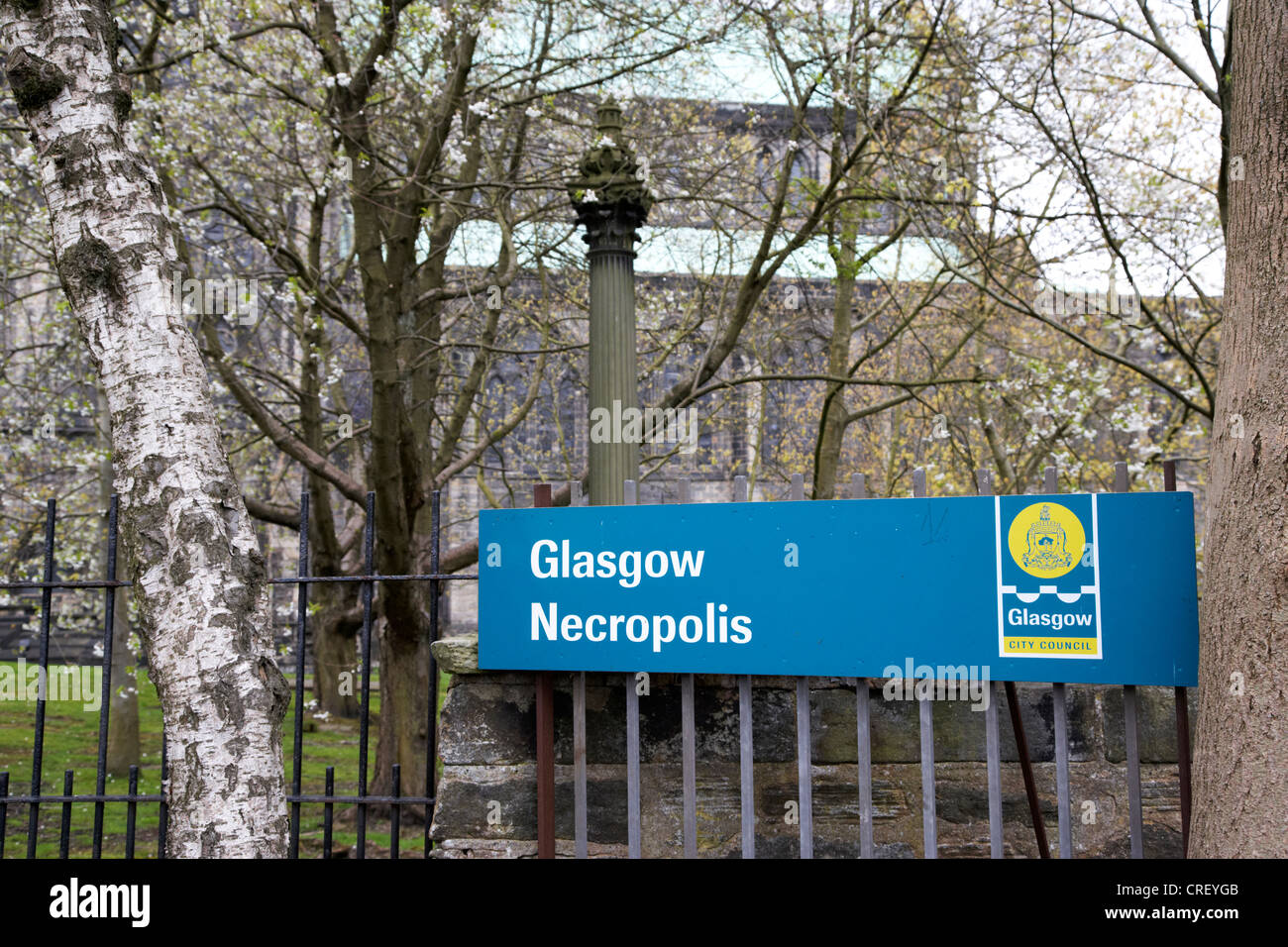 Glasgow Necropolis viktorianische Friedhof Schottland, Vereinigtes Königreich Stockfoto