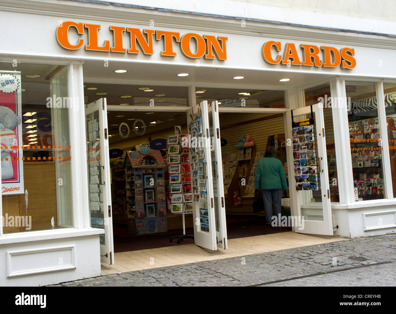 Ein Clinton Karten shop Stockfoto