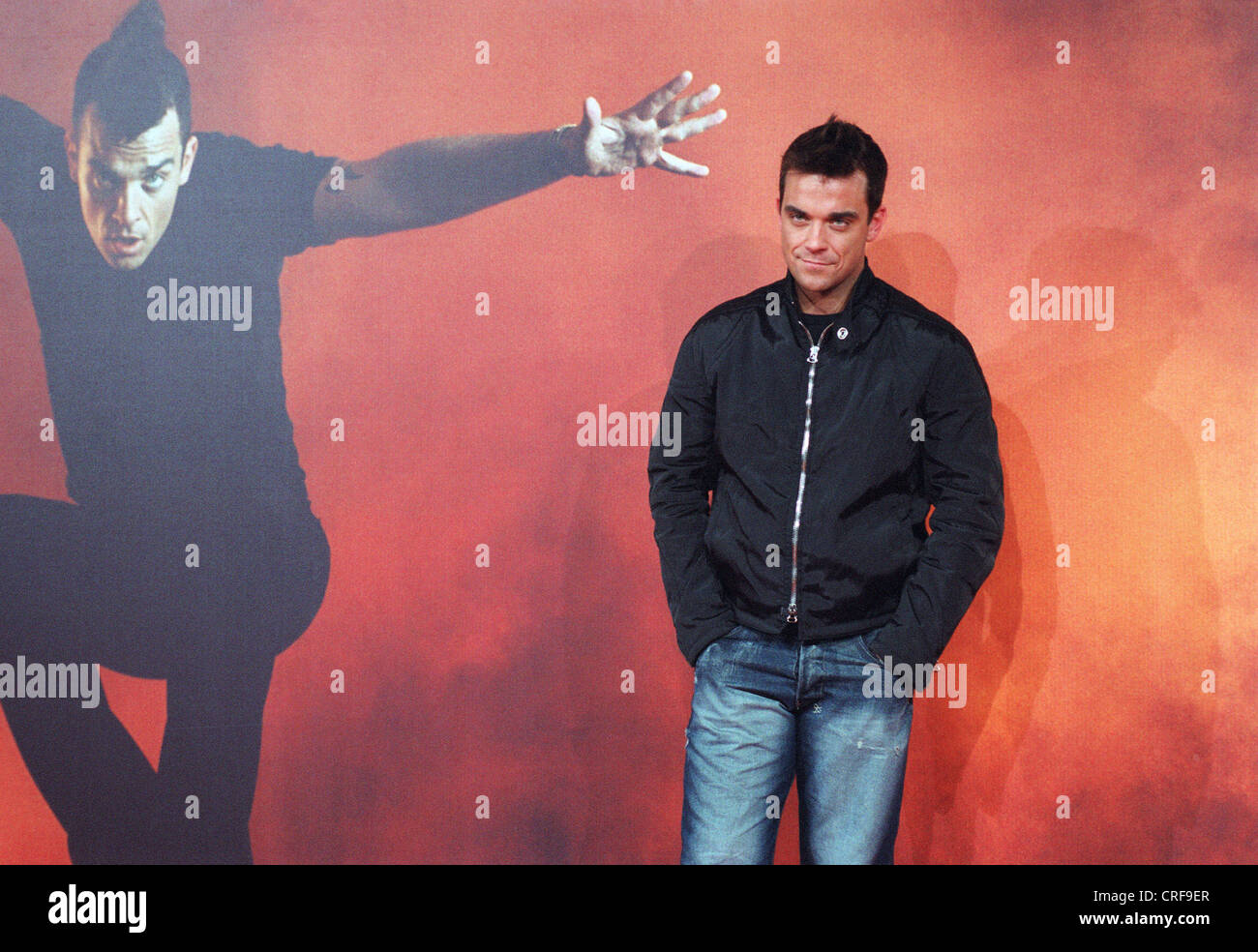 Robbie Williams in Berlin Stockfoto