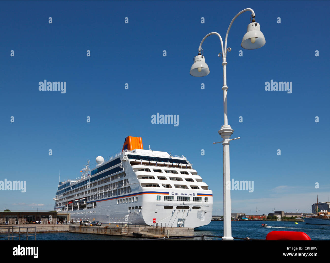 Die Hapag-Lloyd Kreuzfahrtschiff MS Columbus II Besuch des Hafens von Kopenhagen. Von Kiel - nächsten Anlaufhafen Riga angekommen. Stockfoto