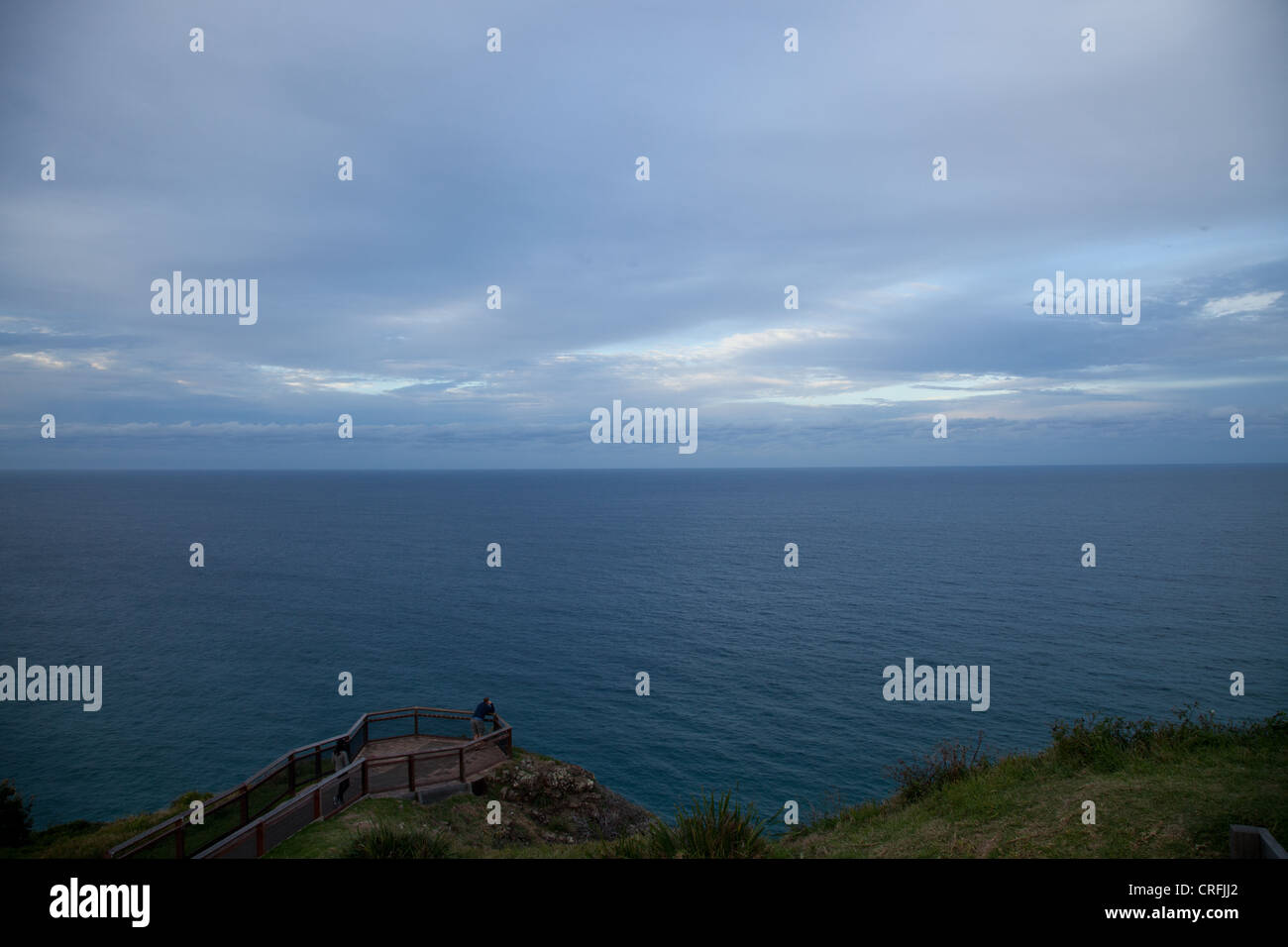 Blaues Meer und bewölkten Himmel, Byron Bay, New South Wales, Australien Stockfoto