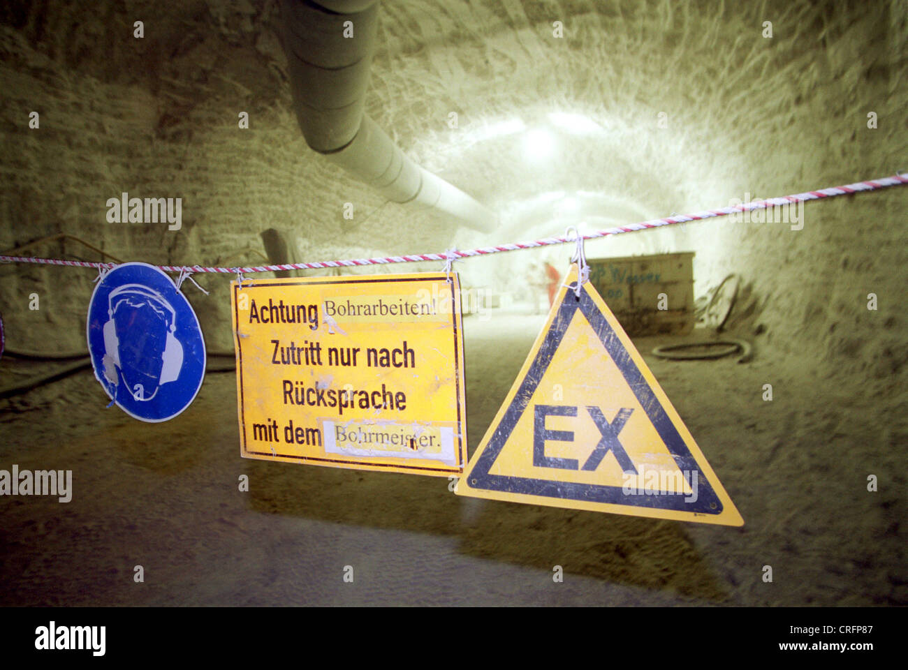 Gorleben, Deutschland, Explosion in der Salzstock Gorleben Stockfoto