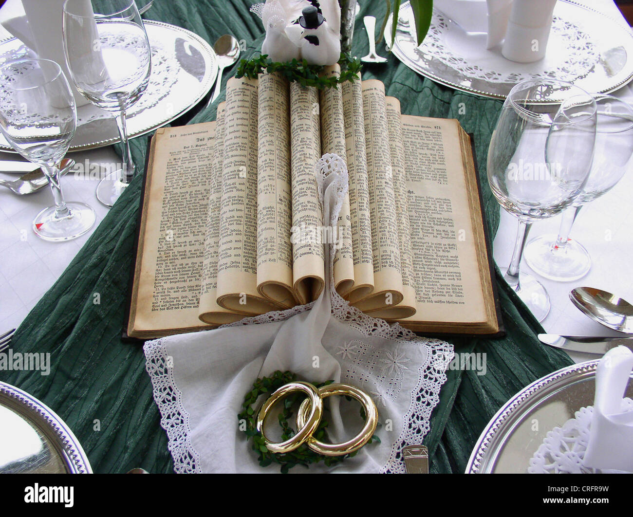 Hochzeitstafel Stockfoto