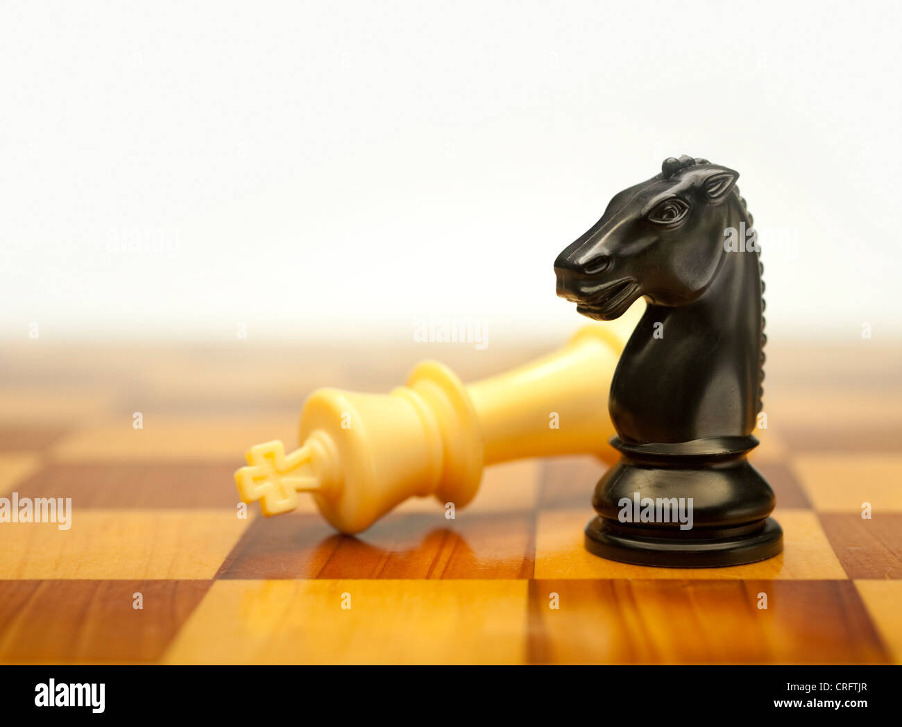 Schachfiguren mit Leerraum für Typ Stockfoto