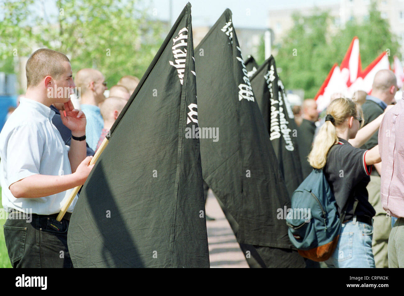 Berlin, Deutschland, NPD-demonstration Stockfoto