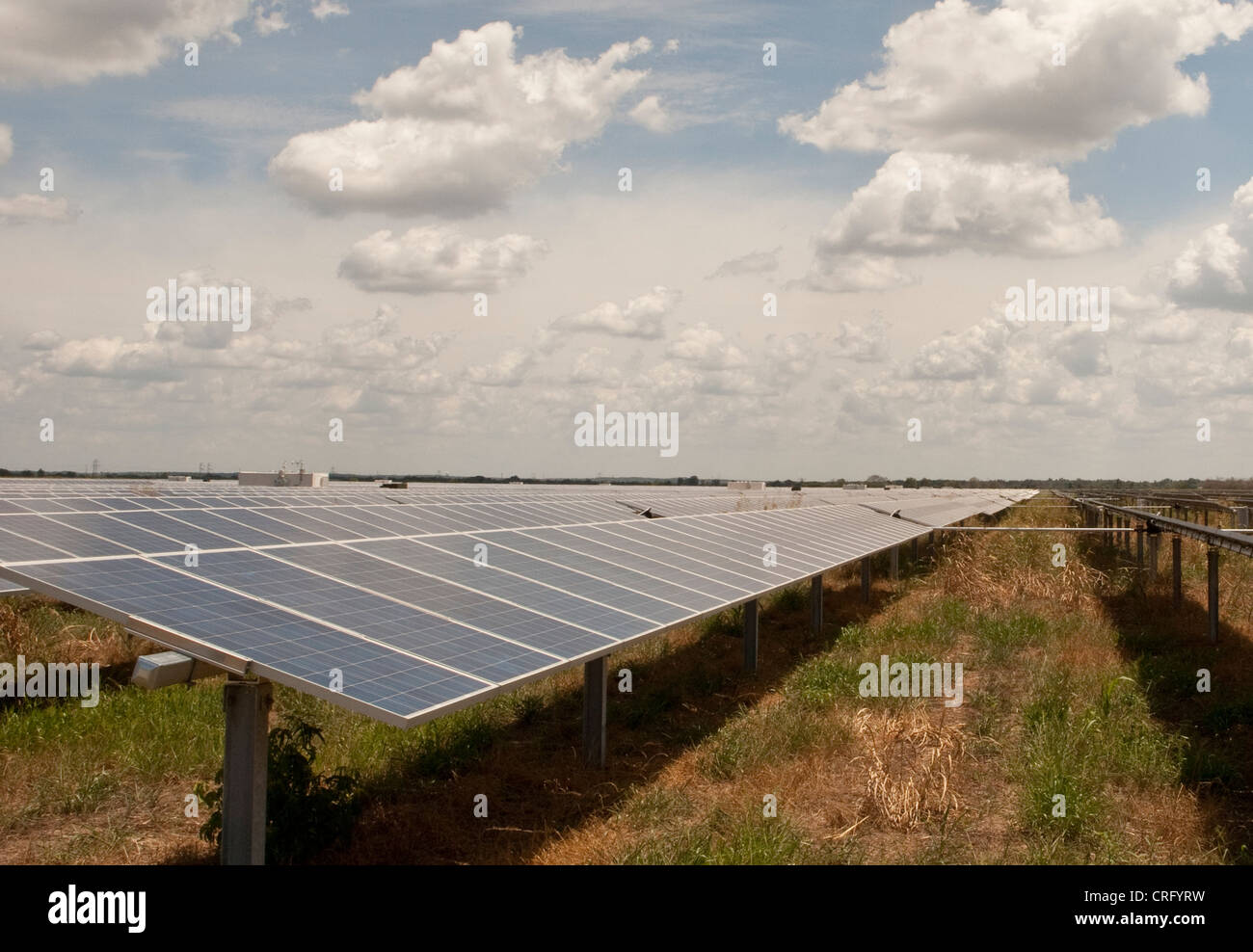 Austin Texas: Solarpaneele in einem 380 Hektar großen Werk können jährlich 50.000 MWH emissionsfreien Strom erzeugen. ©Marjorie Kamys Cotera/Daemmrich Photos Stockfoto