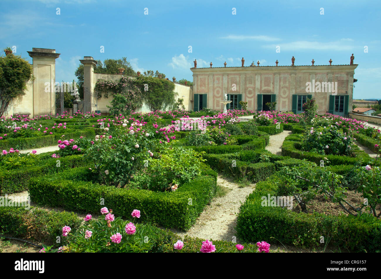 Casino del Cavaliere Gehäuse Silberservice Ausstellung und Garten Boboli Gärten Florenz Italien Stockfoto