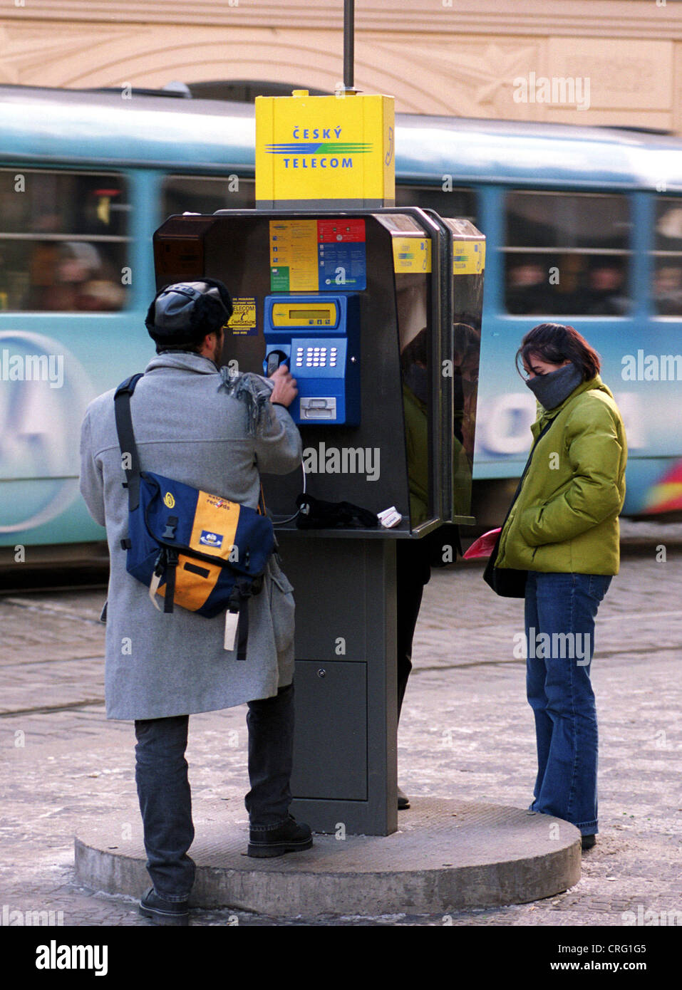 Prag, Tschechische Republik, Cesky Telecom Stockfoto