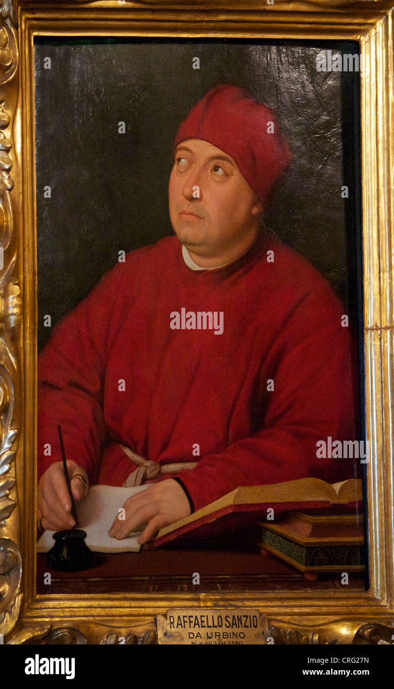 Porträt Kardinal Tommaso Inghirami von Rafael Palatina Galerie Pitti Palace Florenz Italien Stockfoto