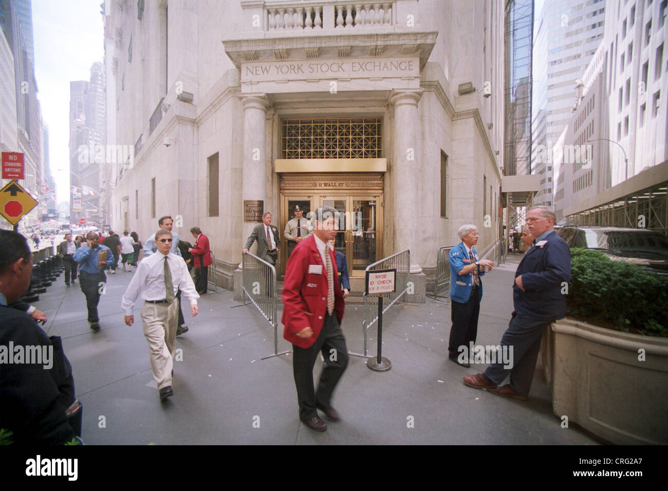 New York, USA, bewachten Eingang an der NYSE Stockfoto