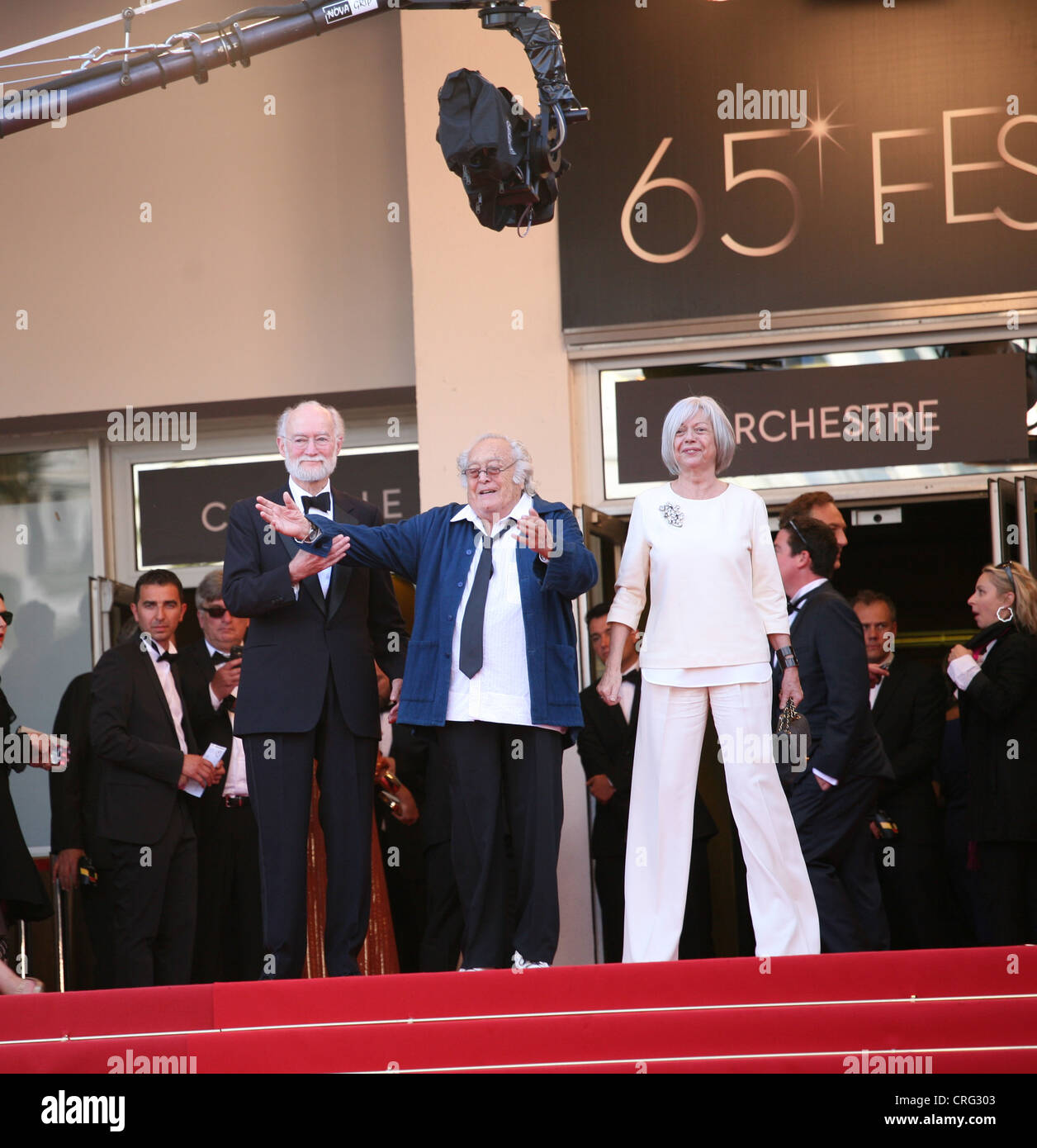 Georges Lautner (Mitte) bei The Paperboy Gala Screening roten Teppich bei der 65. Filmfestspiele Cannes Frankreich. Donnerstag, 24. Mai 20 Stockfoto