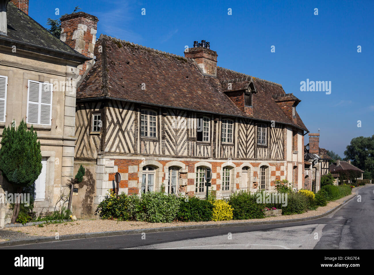 Le Bec-Hellouin, Haute-Normandie, Frankreich Stockfoto
