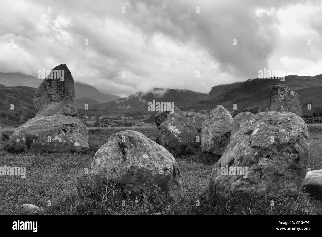 Castlerigg Steinkreis in der Nähe von Keswick in Cumbria Stockfoto