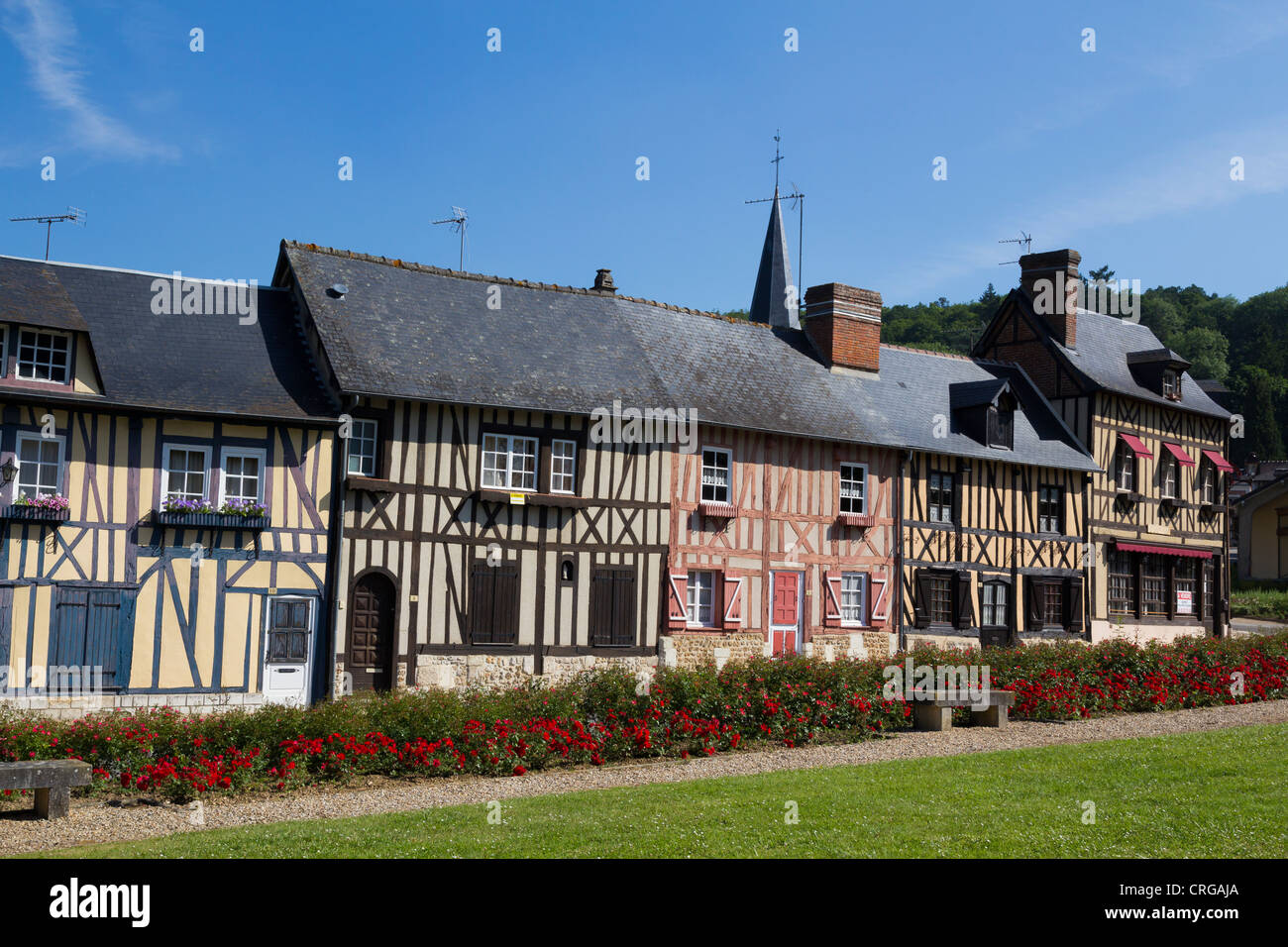 Le Bec-Hellouin, Haute-Normandie, Frankreich Stockfoto