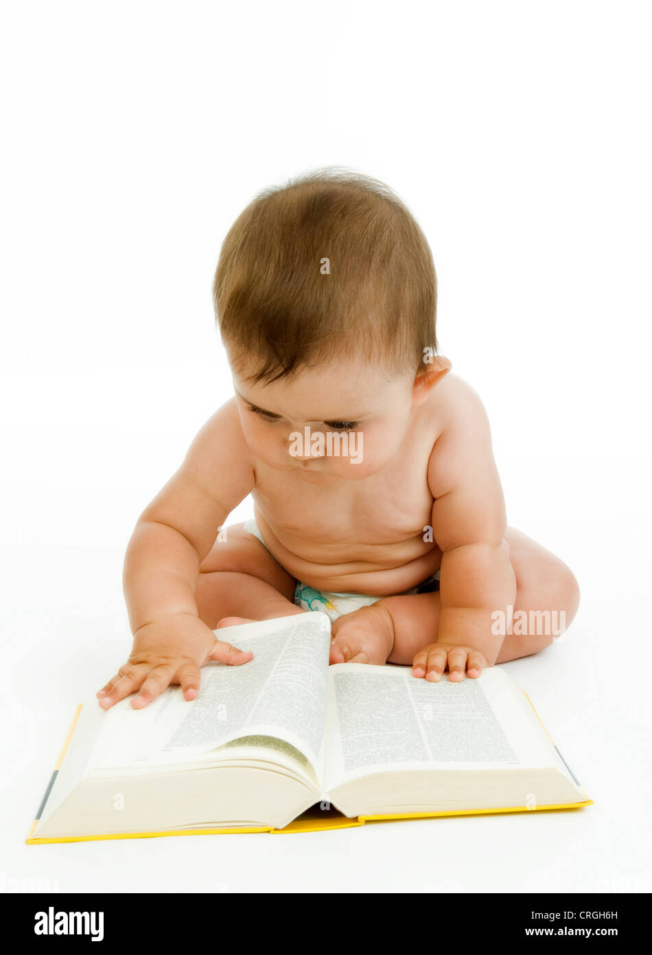 kleines Kind mit Buch Stockfoto