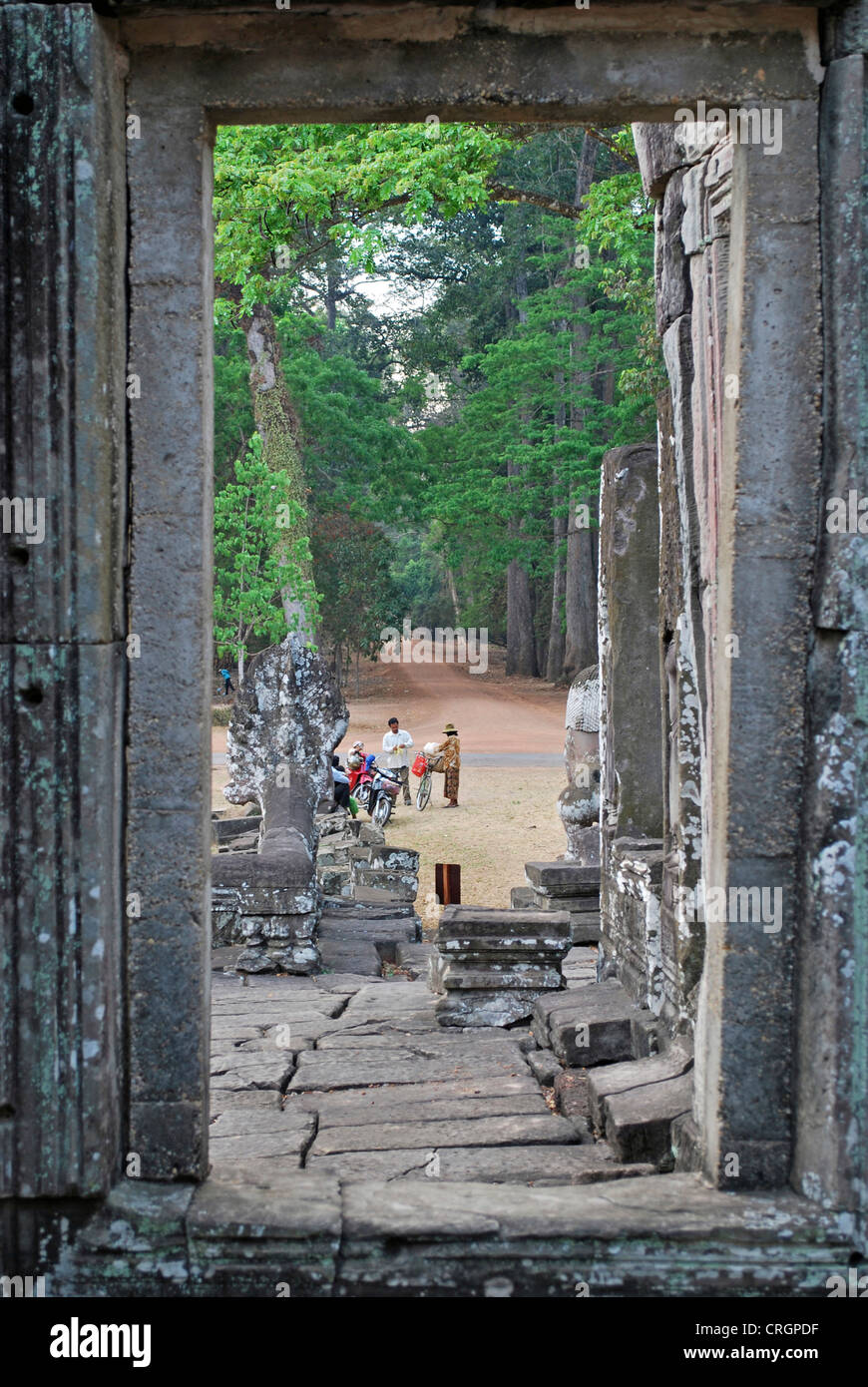 Tempelbereich der Khmer-von Angkor Wat, Bayon Tempel, Kambodscha Stockfoto