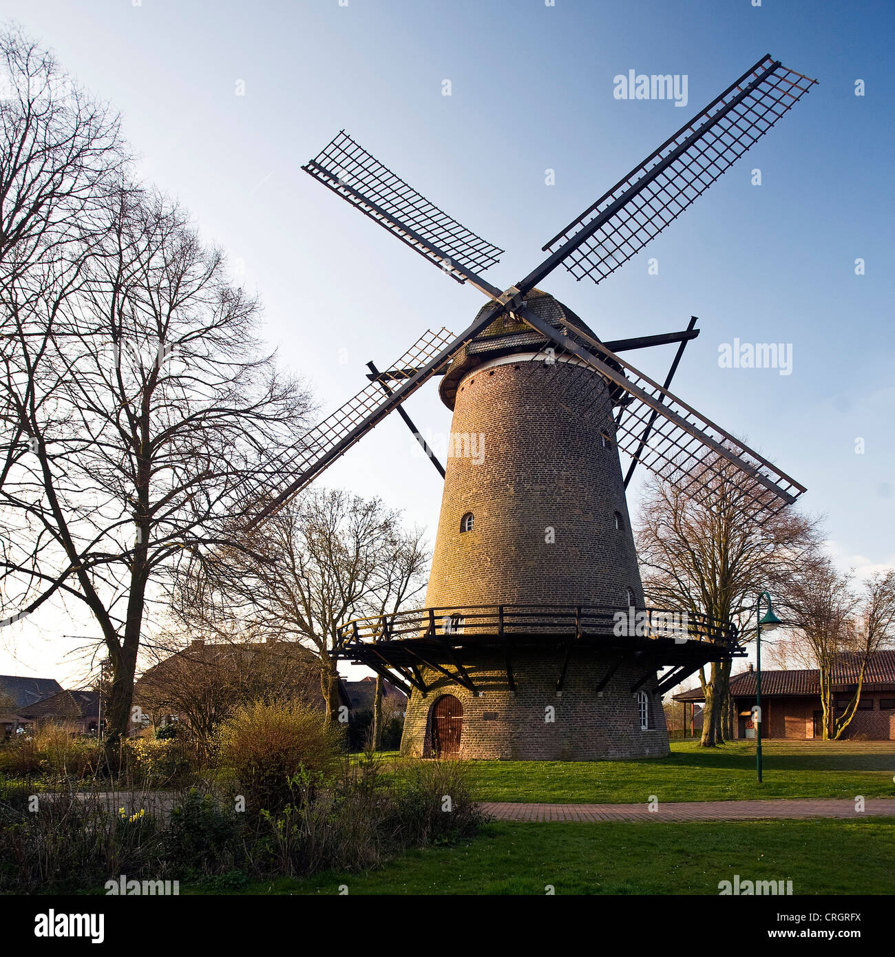Gomman Windmühle in der Nähe von Sonsbeck, Deutschland, North Rhine-Westphalia, Sonsbeck Stockfoto
