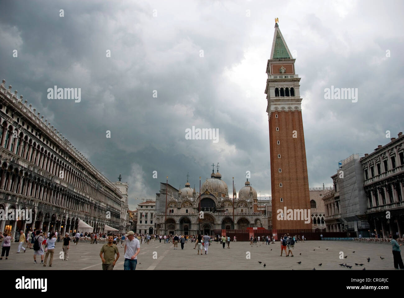 St.-Markus Platz in Regen, Italien, Venetien, Venedig Stockfoto