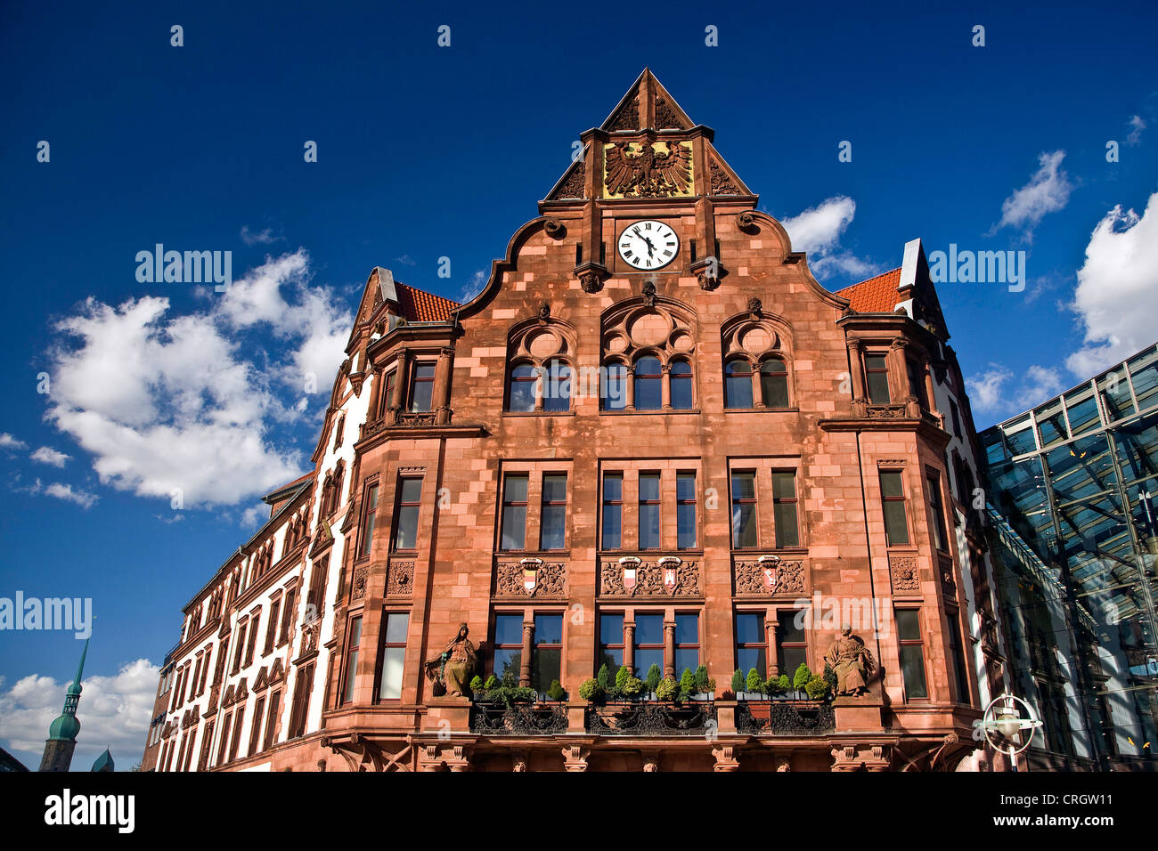 altes Stadthaus, Rathaus, auf dem großen erbaut 1899 im Stil der Neo-Renaissance, Deutschland, Nordrhein-Westfalen, Ruhrgebiet, Dortmund Stockfoto