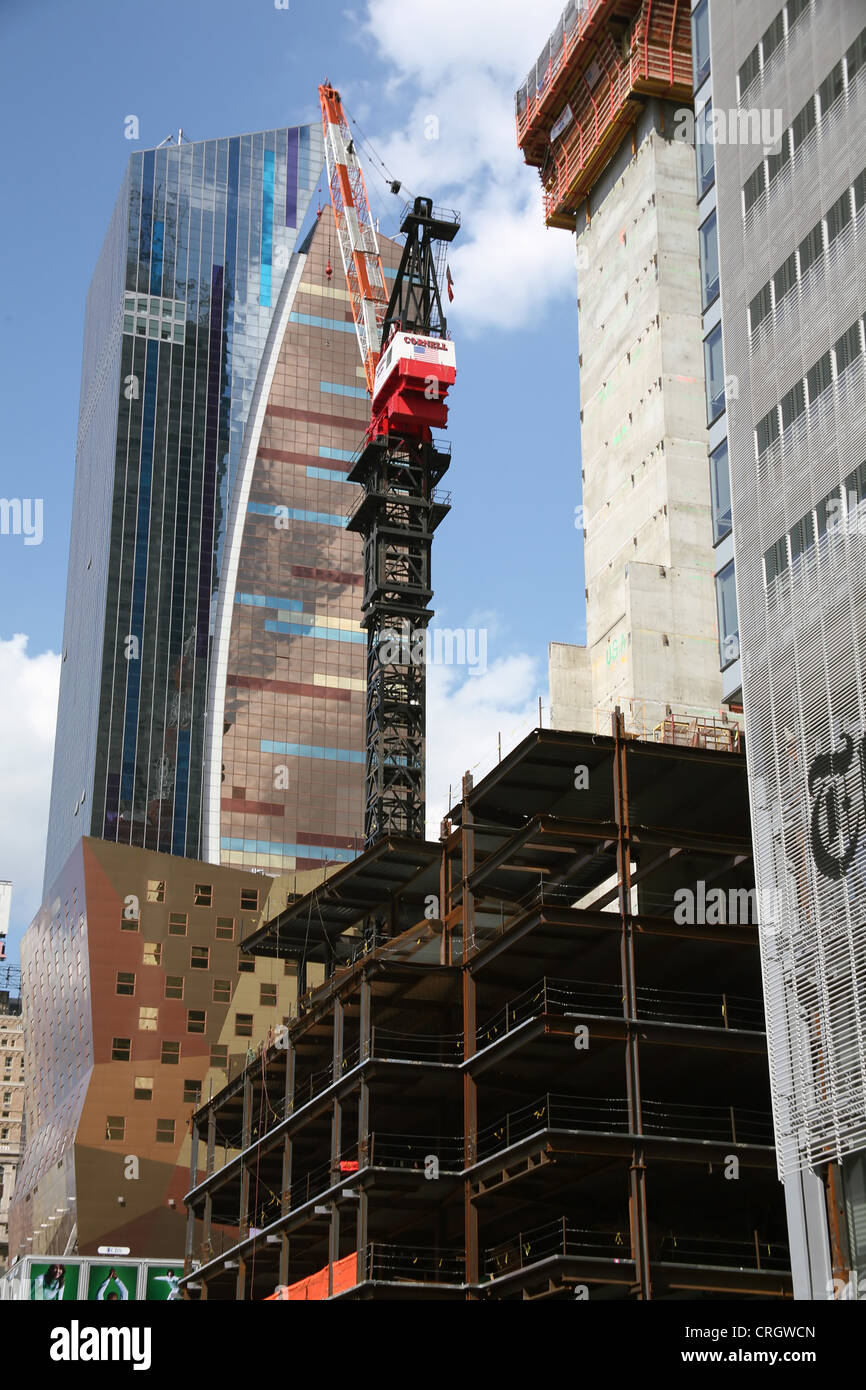 Bau eines Wolkenkratzers, USA, New York (Bundesstaat), New York City Stockfoto