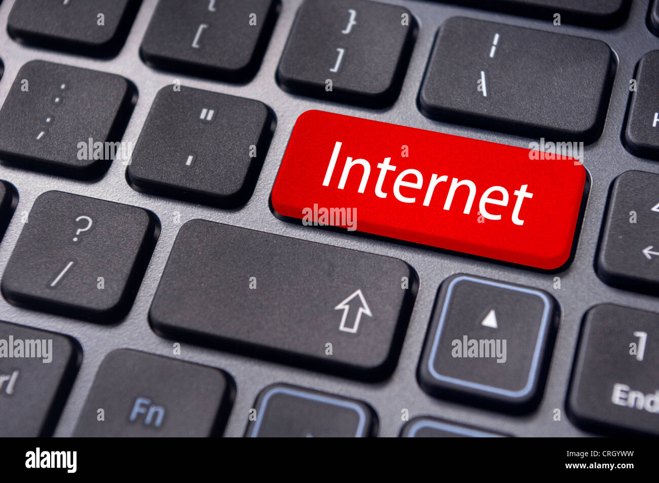 Internet-Zugang oder Www-Konzepte mit Nachricht auf Computer-Tastatur. Stockfoto