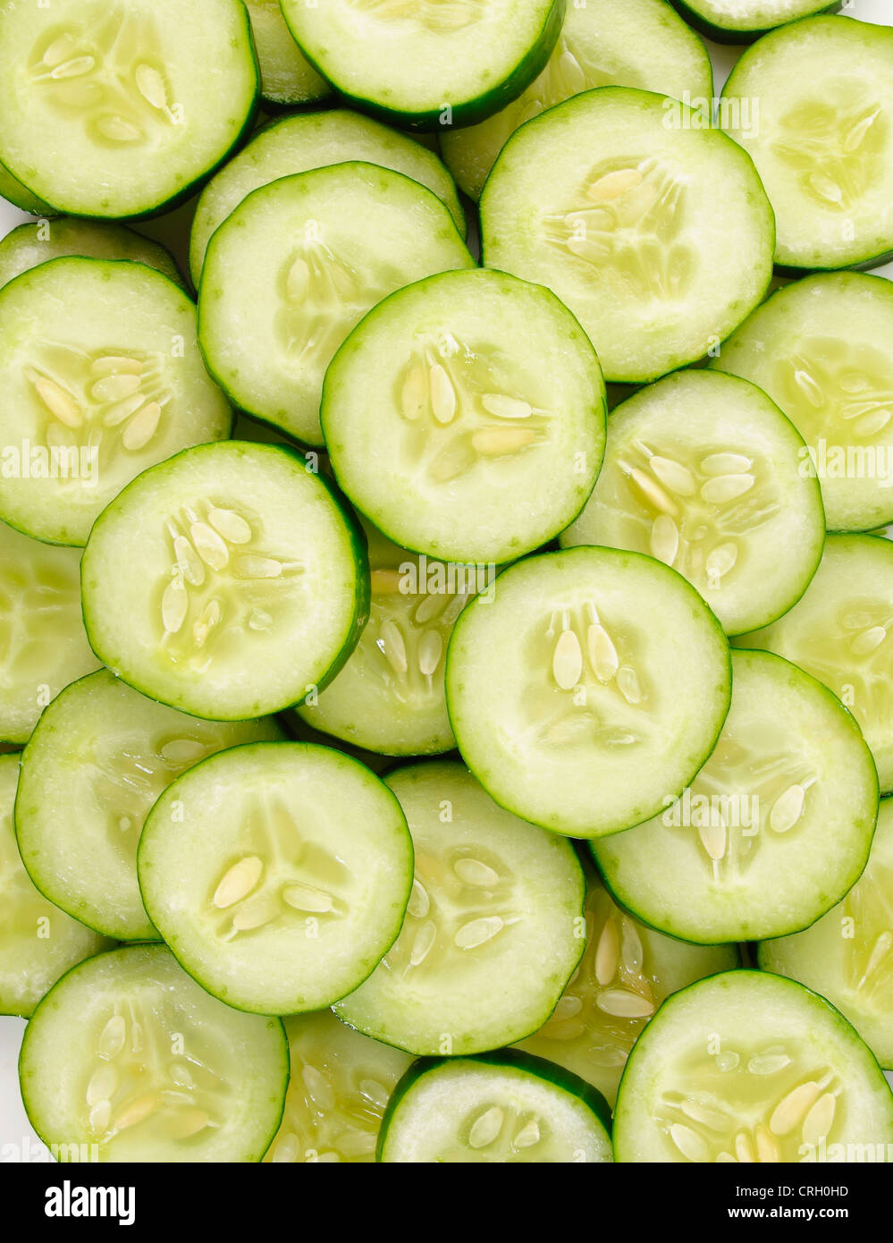 Gurke in Scheiben geschnitten Stockfoto