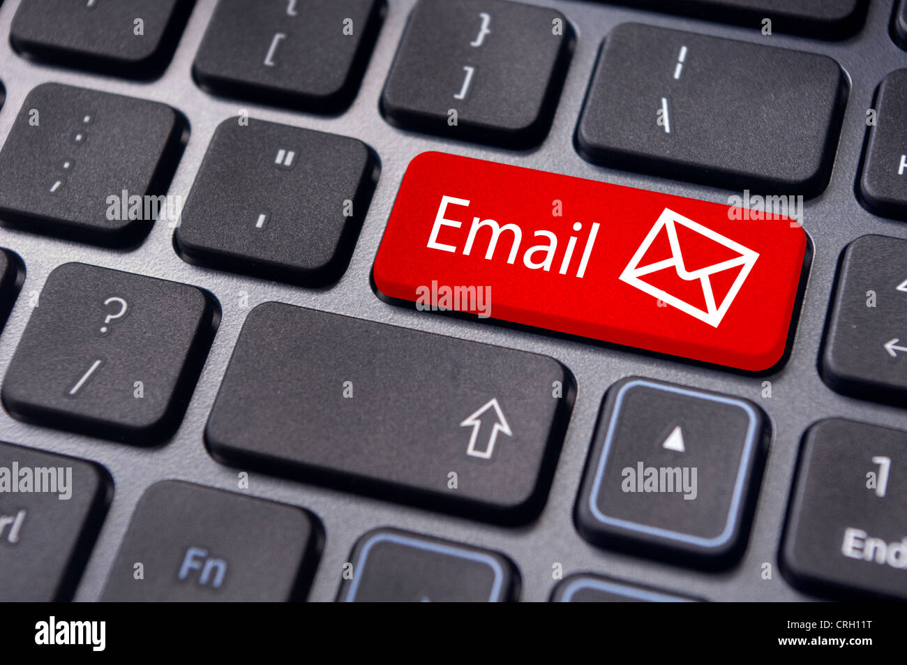 e-Mail-Konzepte mit Nachricht auf Computer-Tastatur. Stockfoto