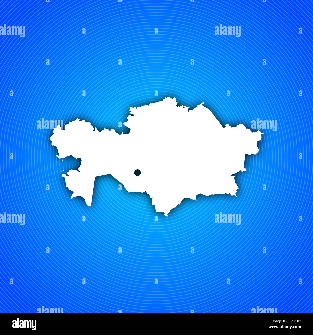 Politische Karte von Kasachstan mit mehreren Regionen Stockfotografie