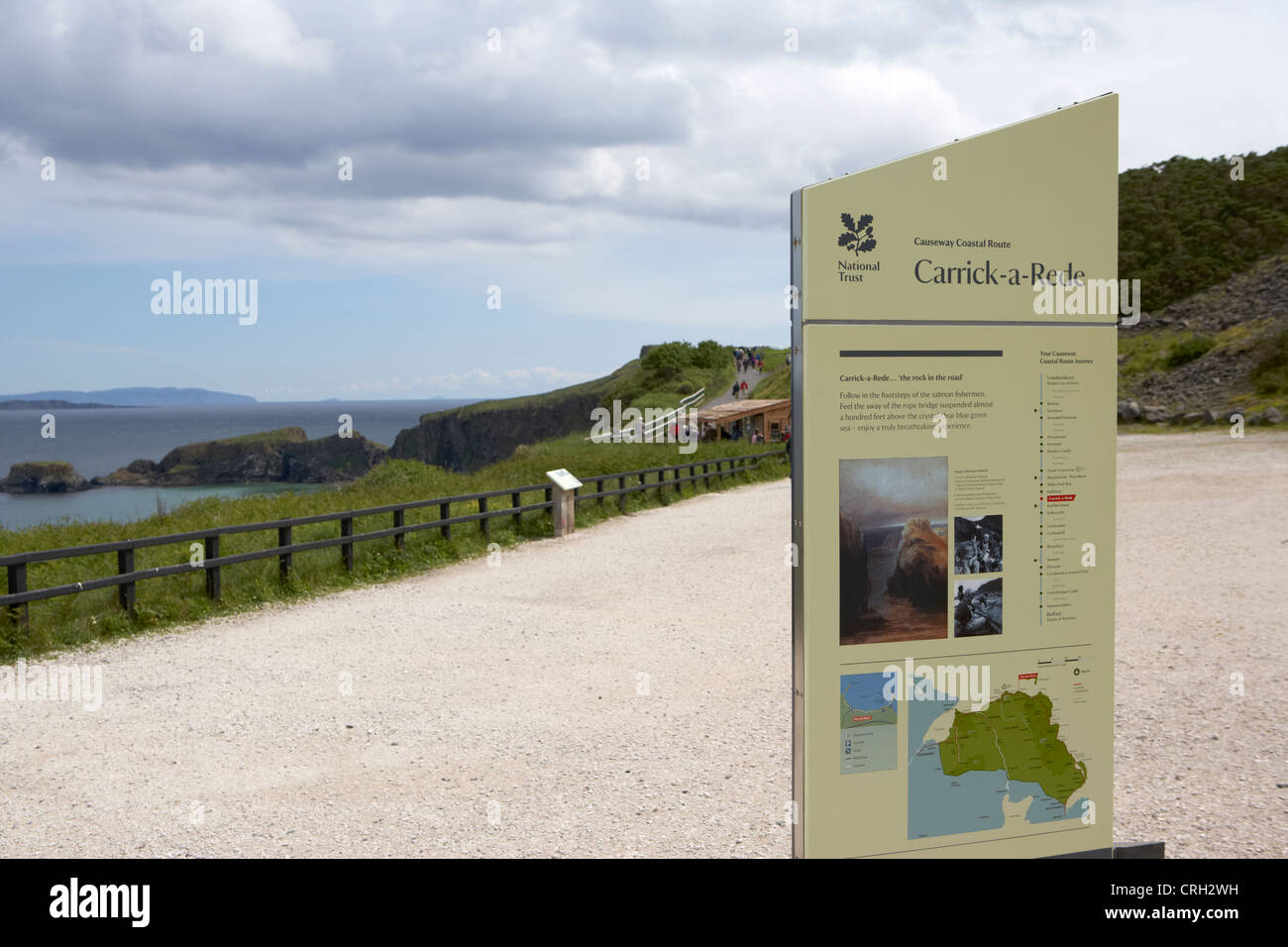der national Trust Eingang Carrick-a-Rede County Antrim-Nordirland-Großbritannien Stockfoto