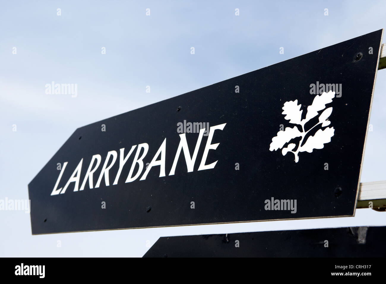 das nationale Vertrauen-Schild am Larrybane County Antrim-Nordirland Vereinigtes Königreich Stockfoto
