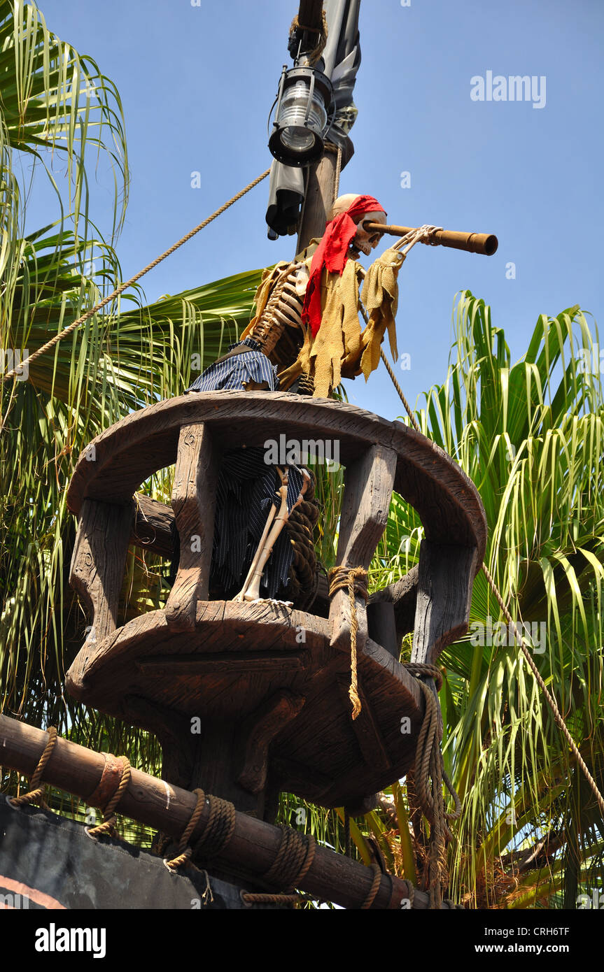 Crows Nest bei der "Pirates of the Caribbean" Attraktion in Disney World, Orlando Stockfoto