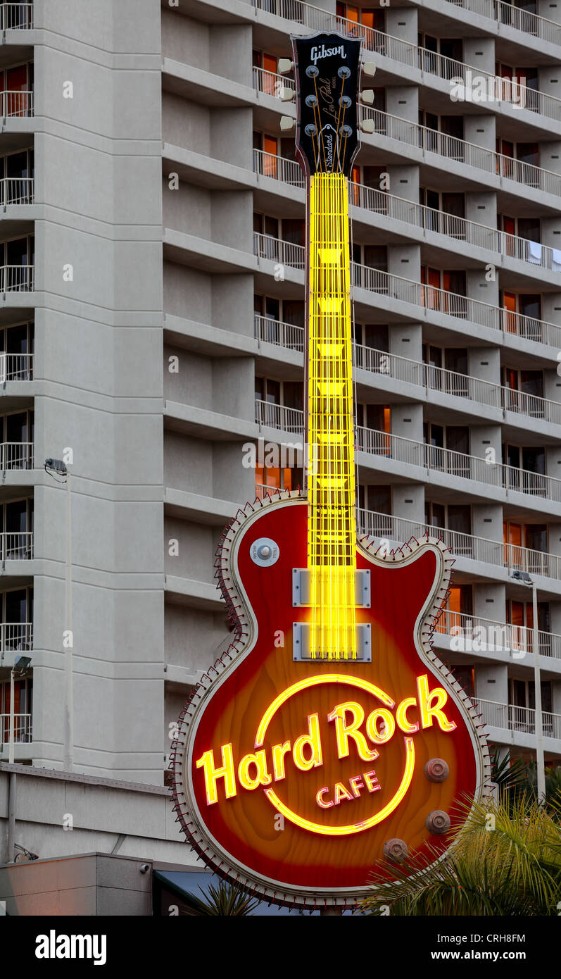 Hard Rock Café Symbol Gibson Guitar Surfers Paradise Queensland Café und bar Stockfoto